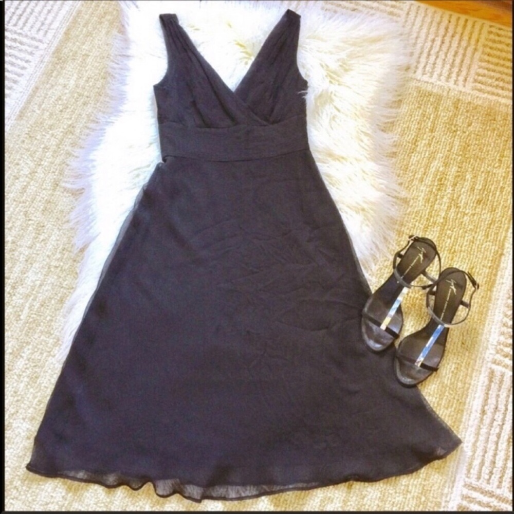 J. Crew silk Sleeveless Black cocktail dress